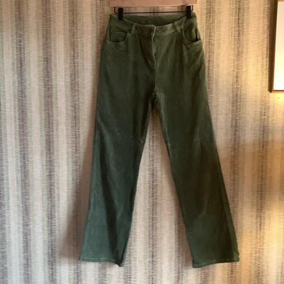 Woolrich Cotton Pants Jeans Size 4 Women Clothes Green Button Pants Outdoor - Picture 1 of 4